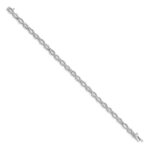 14k White Gold Complete 1/2 carat Diamond Infinity Link 7 inch Bracelet - Image 2