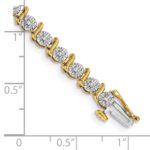 14k Complete 3/8 carat Diamond S-link 7 inch Tennis Bracelet - Image 3