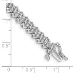 14k White Gold Complete 1 carat Diamond 7 inch Tennis Bracelet - Image 3