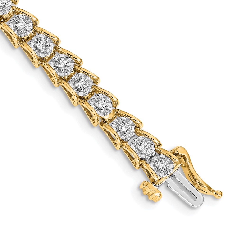 BM4654-063-YA.jpg 14k Complete 5/8 carat Diamond Illusion Setting 7 inch Tennis Bracelet - Image 1