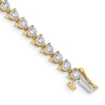 14k Complete 2 carat Diamond Illusion Setting 7 inch Tennis Bracelet