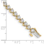 14k Complete 2 carat Diamond Illusion Setting 7 inch Tennis Bracelet - Image 3