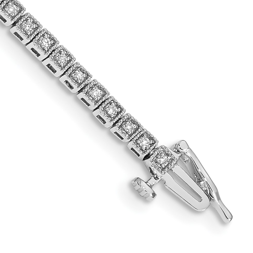 BM4664-050-WA-1.jpg 14k White Gold 1/2 carat Lab Grown Diamond VS/SI+ G+ Complete 7 inch Bracelet - Image 1