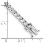 10k White Gold Illusion Setting Diamond Bracelet - Image 2