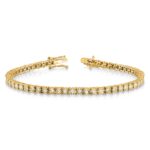 14k Complete 1 carat Diamond Illusion Setting 7 inch Tennis Bracelet - Image 3