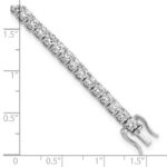 14k White Gold 7 7/8 carat Lab Grown Diamond VS/SI+ G+ Complete Round Tennis Bracelet - Image 6
