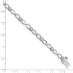 14k White Gold 1/2 carat Lab Grown Diamond VS/SI+ G+ Complete 7.25 inch Infinity Bracelet - Image 4