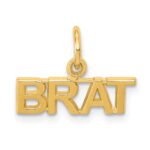 14K Polished BRAT Charm