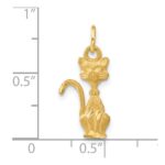 14k Satin Tom Cat Charm - Image 4
