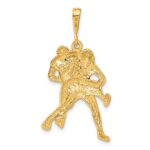 14K Satin and Diamond-cut Wrestlers Charm - Image 3