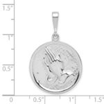 14k White Gold Reversible Praying Hands and Serenity Prayer Pendant - Image 3