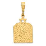 14K Polished 10 Commandment Tablets with Star Of David Charm - Image 4