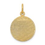 14K Satin and Polished COMMUNION Round Disc Charm - Image 4