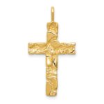 14k Nugget Cross Pendant