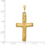 14k Diamond-cut Cross Charm - Image 3