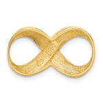 14k Polished and Textured Infinity Slide Fits up to 4mm Regular/5mm Fancy or Reversible Omega - Image 3