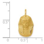 14k Satin Diamond-cut King Tut Charm - Image 4