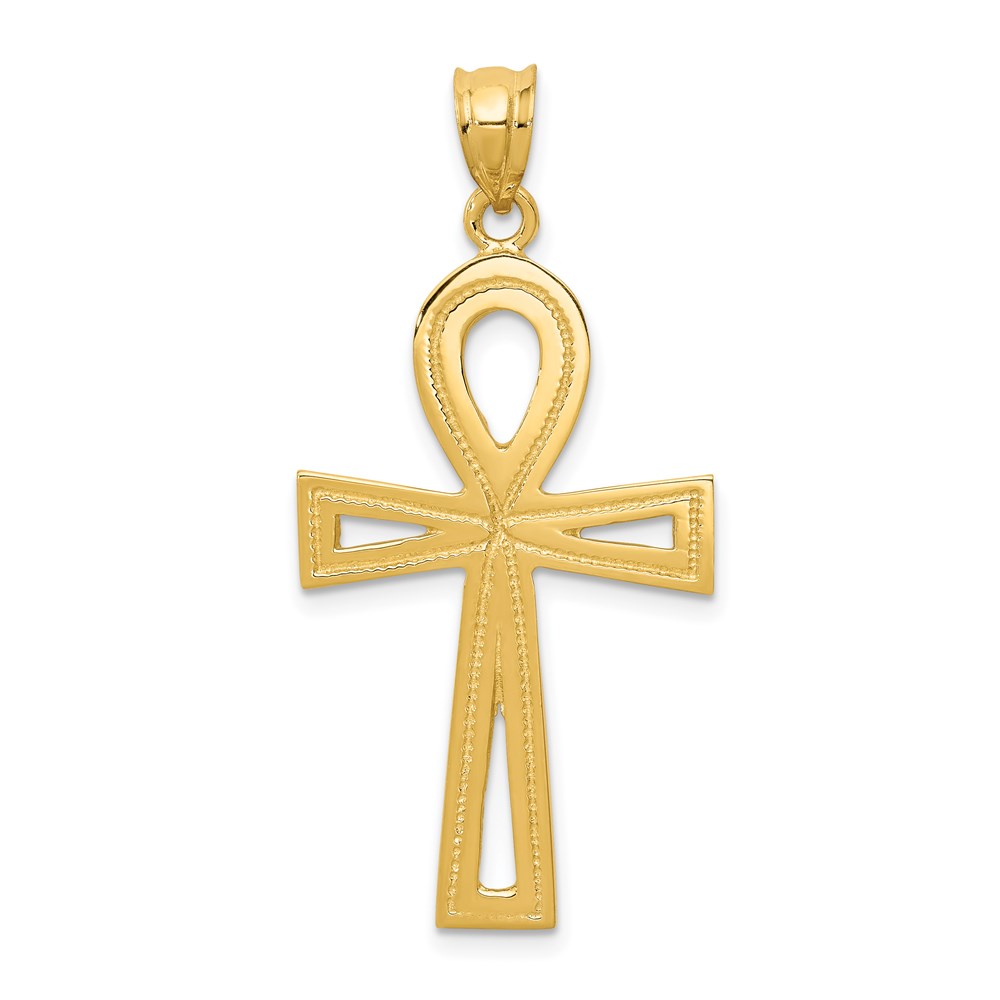 C174.jpg 14k Ankh Cross Charm - Image 1