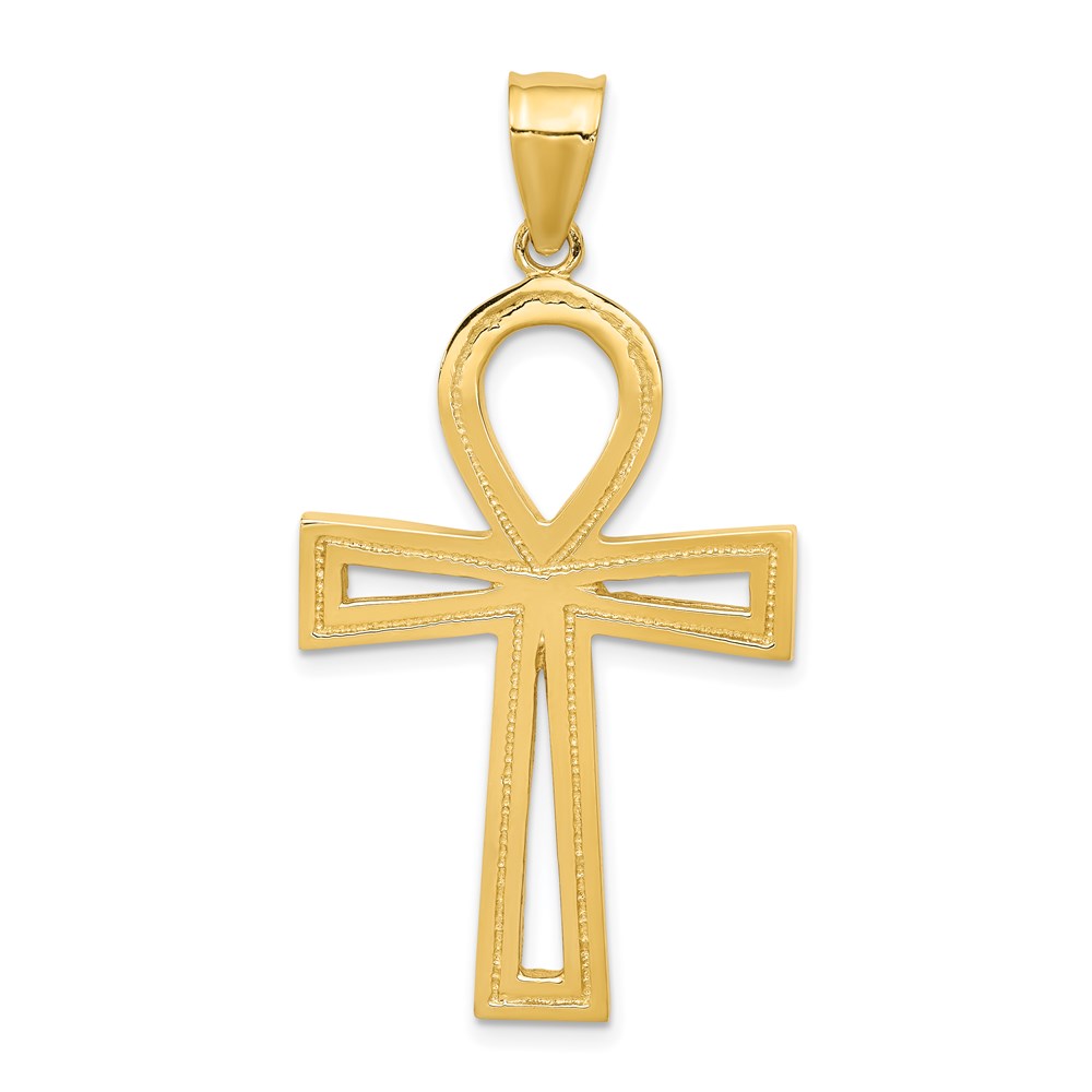 C175.jpg 14k Large Ankh Cross Pendant - Image 1