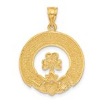 14k FRIENDSHIP LOYALTY LOVE Claddagh Pendant - Image 3