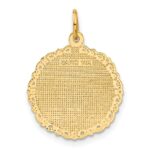 14k RN Registered Nurse Textured Back Disc Charm - Image 3