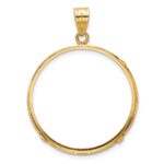 Wideband Distinguished Coin Jewelry 14k Polished 27.0mm Prong Coin Bezel Pendant - Image 3