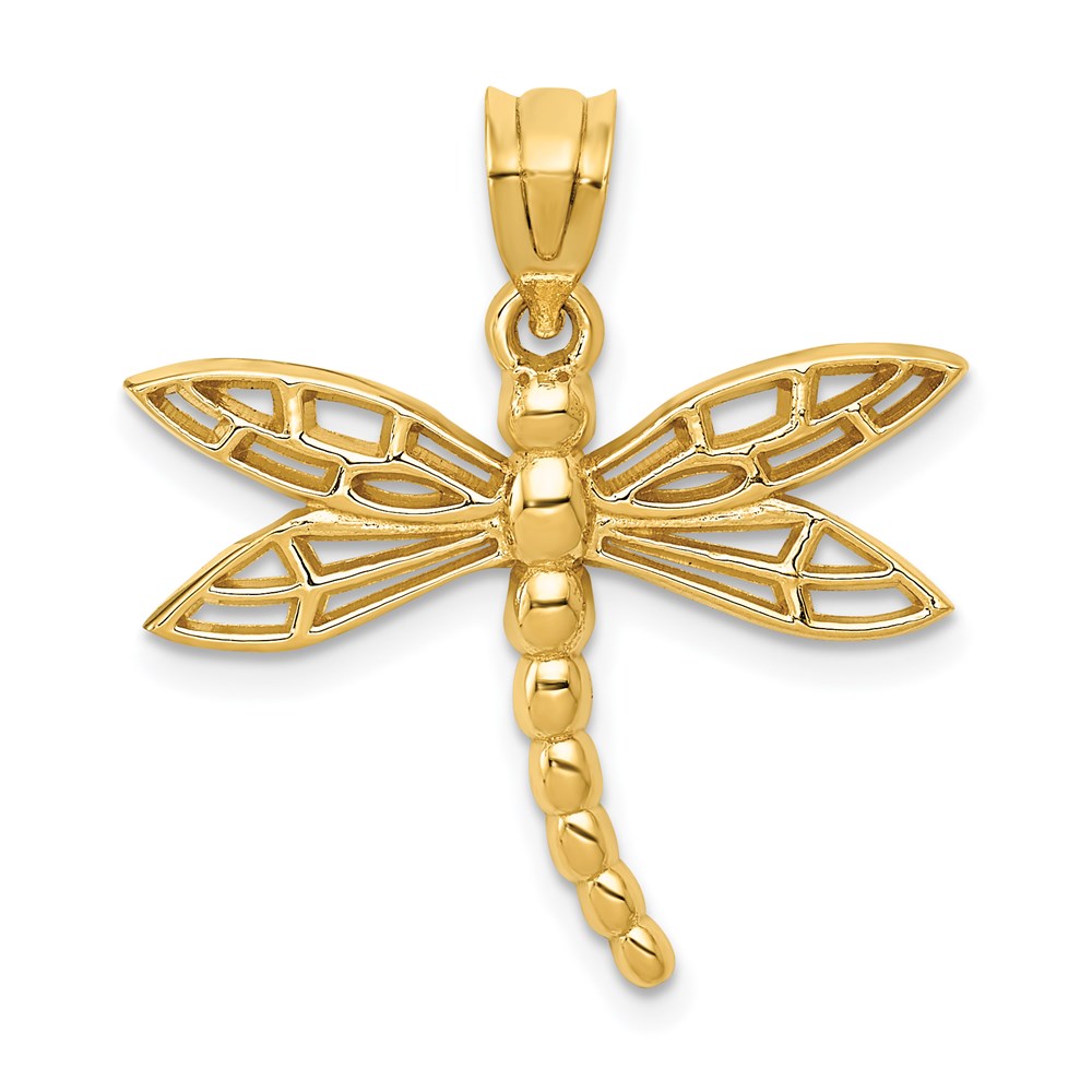 C1850.jpg 14k Dragonfly Charm - Image 1