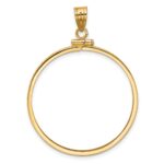 Wideband Distinguished Coin Jewelry 14k Polished 32.0mm x 2.85mm Screw Top Coin Bezel Pendant - Image 3
