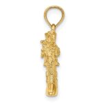14k Solid Polished 3-D Christmas Stocking Charm - Image 2
