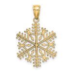 14k Polished Snowflake Pendant - Image 3