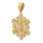 14k Polished Snowflake Pendant - Image 4