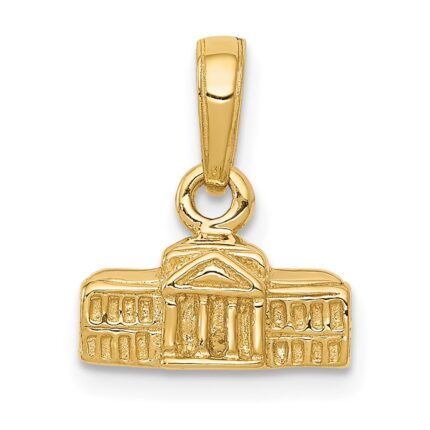 14k 3-D White House Pendant