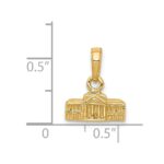 14k 3-D White House Pendant - Image 4