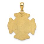 14k Large FD St. Florian Badge Pendant - Image 3