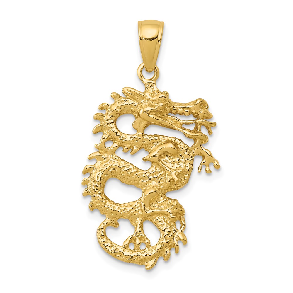 C2375.jpg 14k Solid 3-D Dragon Pendant - Image 1
