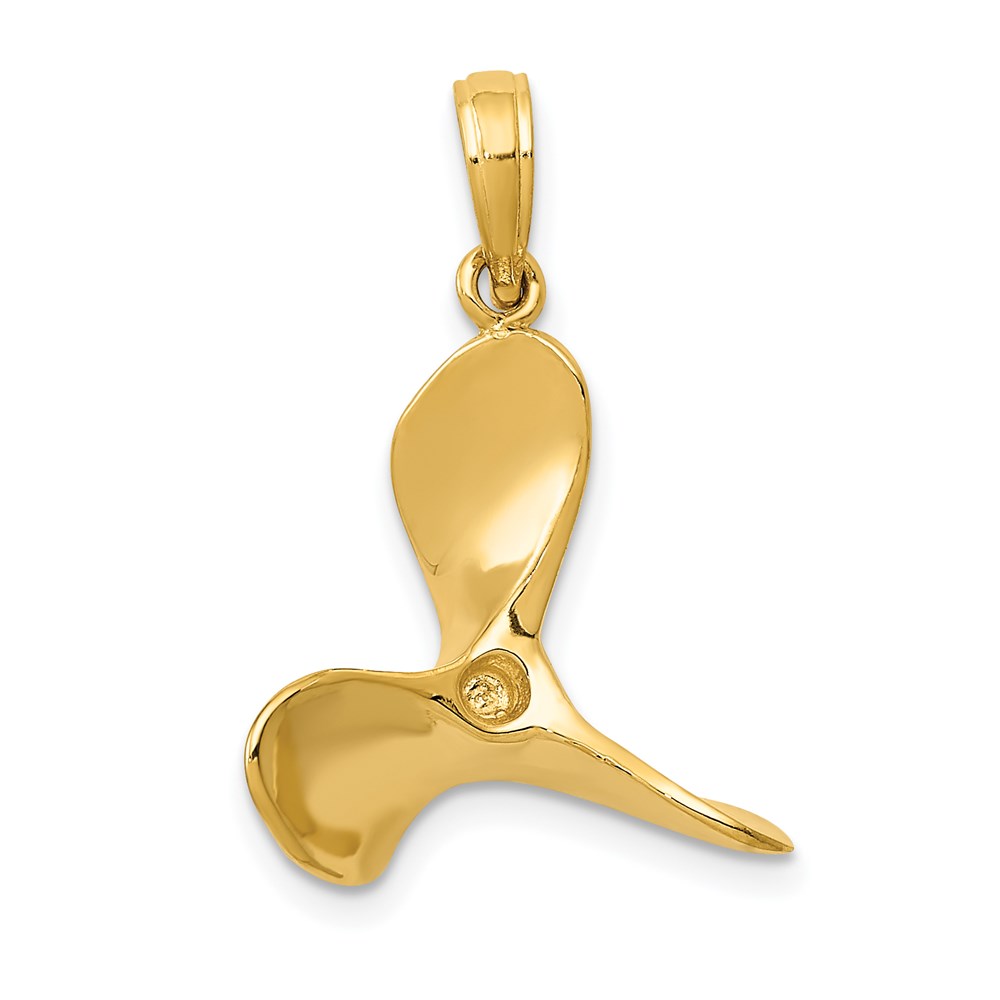 C2481.jpg 14K Polished 3-D Propeller Pendant - Image 1