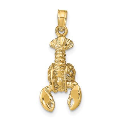 14k Lobster with Moveable Claws Pendant