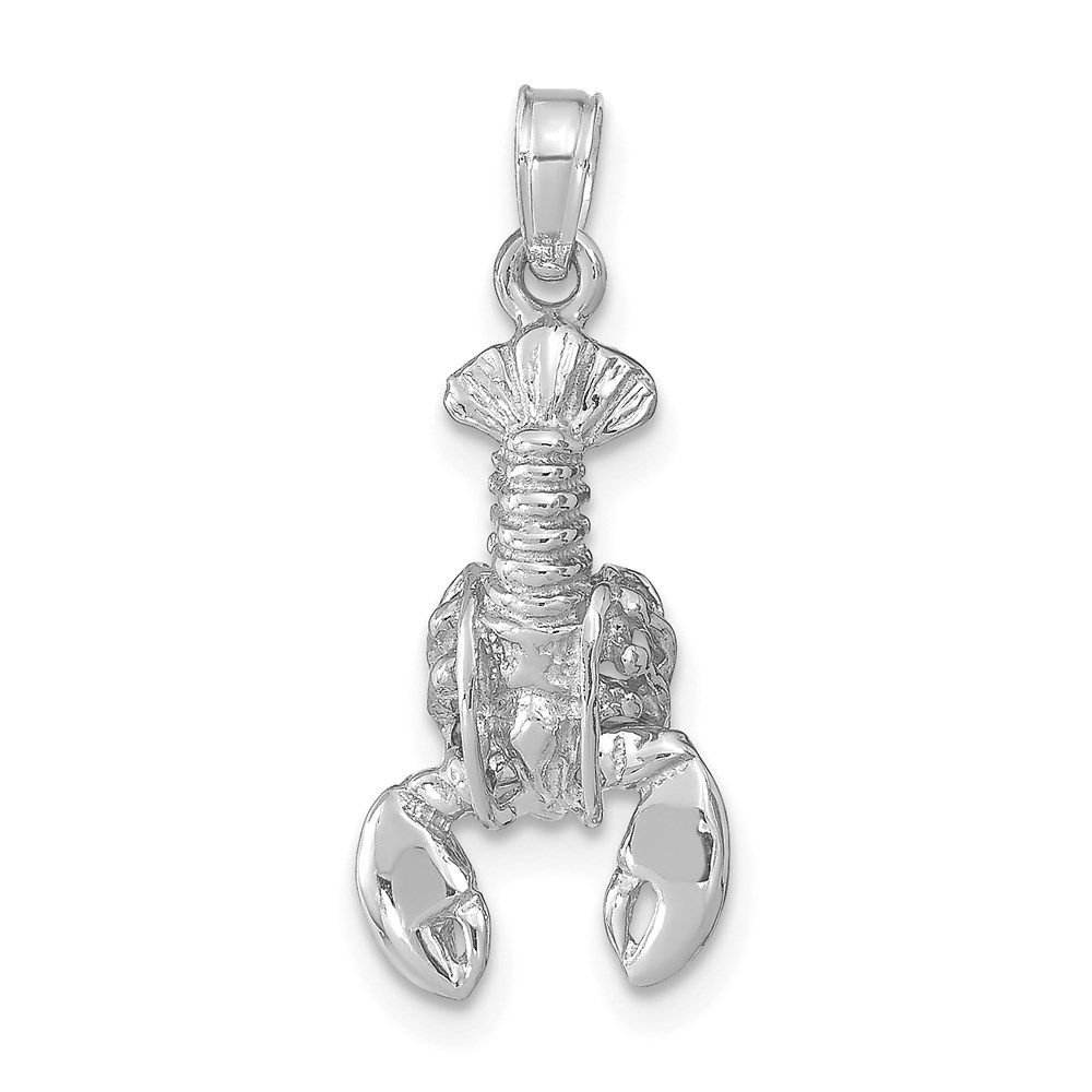 C2515W.jpg 14k White Gold Lobster with Moveable Claws Pendant - Image 1