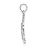 14k White Gold Polished Sand Dollar Pendant - Image 2