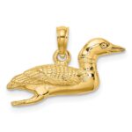 14k Solid Polished 3-D Mallard Charm - Image 4