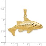 14k Polished Open-Backed Snook Redfish Pendant - Image 4