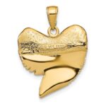 14K Solid Polished 3-D Shark Tooth Pendant - Image 3