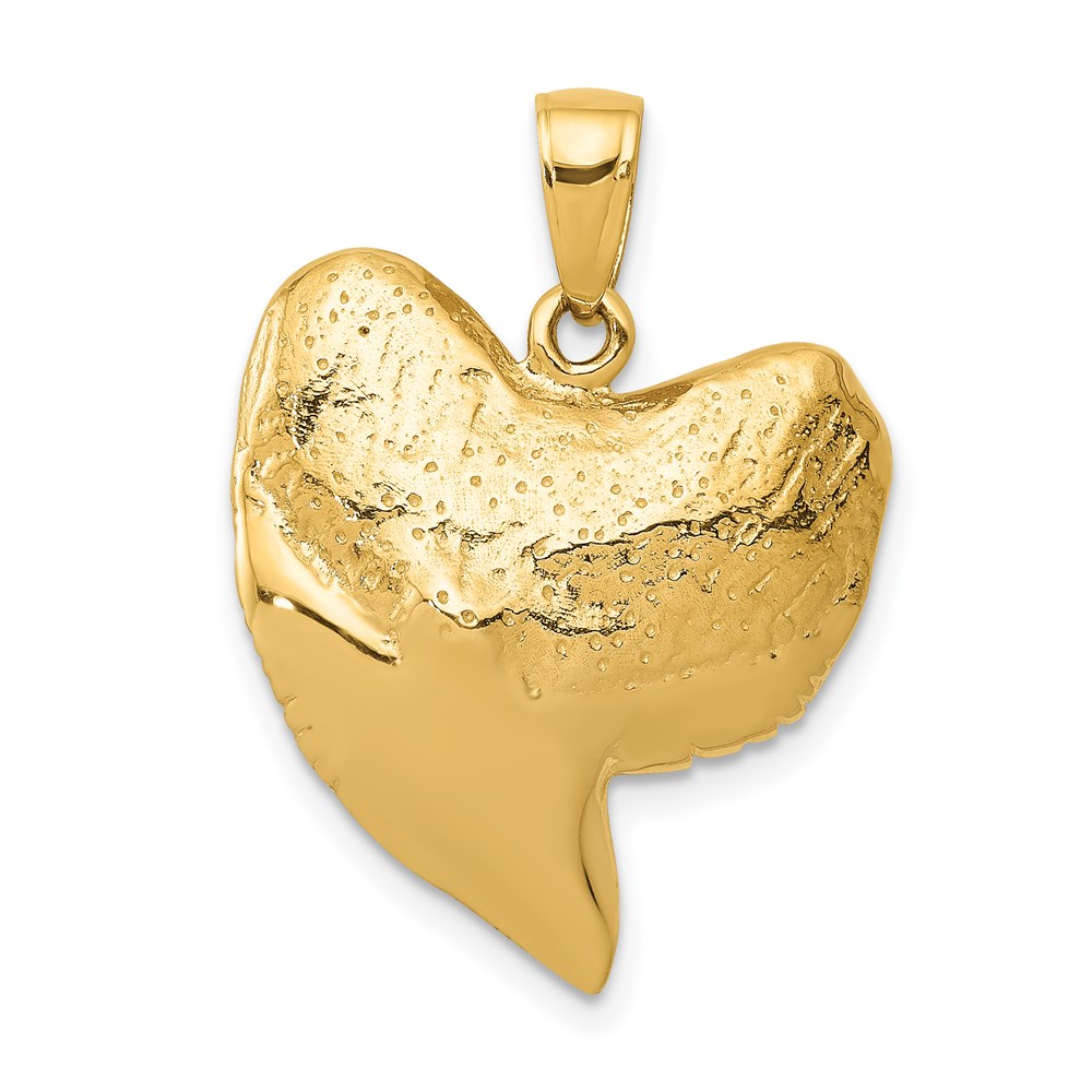 C2613.jpg 14K Solid Polished 3-D Shark Tooth Pendant - Image 1