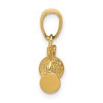 14K Solid Polished 3-D Golf Bag With Clubs Charm - Image 2