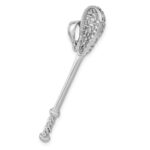 14K White Gold 3-D Lacrosse Stick Charm - Image 5