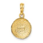 14k Solid Polished Domed Open-Backed Soccer Ball Charm - Image 4