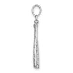 14K White Gold 2-D Baseball Bats and Ball Charm - Image 2