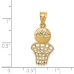 14K Basketball and Net Charm - Image 4