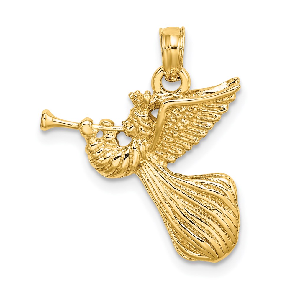 C2700.jpg 14k Angel with Trumpet Charm - Image 1