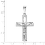14k White Gold Crucifix Pendant - Image 3